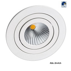 LED Recessed spot, 7W, 38, 3000K, 350mA, CRI90, IP40, without converter, with disc, iron brushed