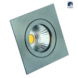 LED Recessed spot TULKA, 1,4401 X5CrNiMo 316, 8W, 2700K, square, fixed, IP55, without converter, stainless steel