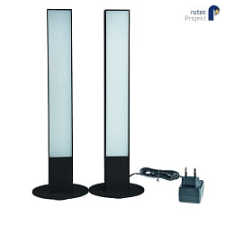 Videokonferenz-Tischleuchte TEIGLIN M,IP20, 2er Set, Smart-Sensor, 230V, 11.5W 2700-6300K, dimmbar, vertikal, schwarz