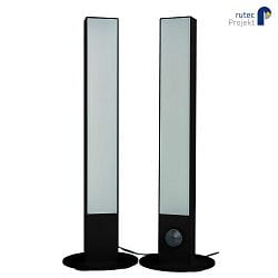 Videokonferenz-Tischleuchte TEIGLIN M, 2er-Set, IP20, Dreh-Poti, 230V, dimmbar, vertikal, 19W 3000K, schwarz