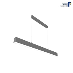LED Zug-Pendelleuchte IRIMA P, 230V, inkl. Baldachin, Hhe verstellbar, Aluminium eloxiert / opal, 33W 4000K 3498lm