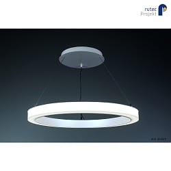 LED Ringleuchte AULE-515 DALI-Baldachin, IP20, Auen / Unten,  51.5cm, 230V, 37.5W 3000K, CRI80, wei RAL 9010