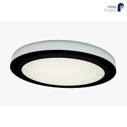 LED Wand- und Deckenleuchte ASCAR DALI, IP20,  33.5cm, 230V, CRI80, DALI dimmbar, Stahl / Acryl, 16W 3000K, schwarz