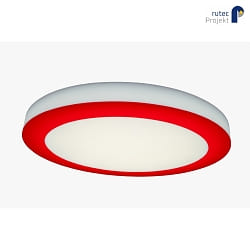 LED Wand- und Deckenleuchte ASCAR DALI, IP20,  43.5cm, 230V, CRI80, DALI dimmbar, Stahl / Acryl, 27W 3000K, rot