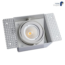 Einbaustrahler VANYA fr  5cm Leuchtmittel (exkl.), IP20, quadrisch, randlos, 1-flammig, schwenkbar, drehbar, wei