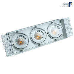 Einbaustrahler VANYA fr  5cm Leuchtmittel (exkl.), IP20, eckig, randlos, 3-flammig, schwenkbar, drehbar, wei