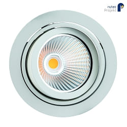 LED Einbaustrahler CORU-80K, IP20, rund, kardanisch, exkl. Leuchtmittel / Fassung / BG, wei