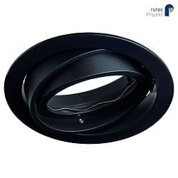 LED Einbaustrahler CORU-80K, IP20, rund, kardanisch, exkl. Leuchtmittel / Fassung / BG, schwarz