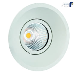 LED Einbaustrahler CORU-80, IP20, rund, schwenkbar 15, exkl. Leuchtmittel / Fassung / BG, Alu-Druckguss, wei