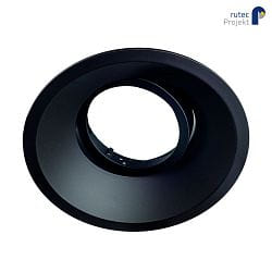 LED Einbaustrahler CORU-80, IP20, rund, schwenkbar 15, exkl. Leuchtmittel / Fassung / BG, Alu-Druckguss, schwarz