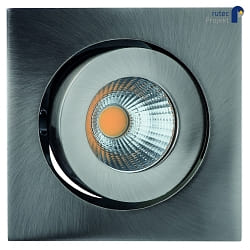 LED Einbaustrahler RINCA COB, IP20, quadratisch, 350mA, 8W 2700K 694lm 25, CRI >90, schwenkbar, drehbar, eisen gebrstet