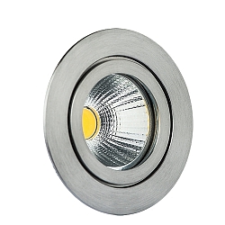 Eclairage d'extrieur encastr CIRDAN COB rond, rigide IP55, acier inoxydable gradable