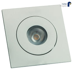 LED Lichtpunkt MENTE COB, IP20, 350mA, 1W 3000K 20, Linsenoptik, schwenkbar, exkl. BG, sandwei, quadratisch, 5.2cm