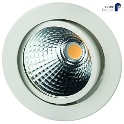 Projecteur encastr GLIN COB 500MA rond, pivotant, courant constant IP40, blanc mat gradable