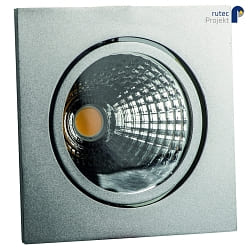 Projecteur encastr GLIN COB 500MA pivotant, carr, courant constant IP40, argent mat gradable