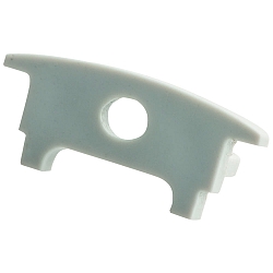 Embout COLLAR PROFILE FLAT plat, avec trou pour cble, gris