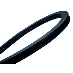 mounting profile VARDAFLEX PLATIN Q 3D - SILICONE ANOLE BLACK- 1M flexible