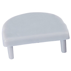 end cap PFH405 / PFH408 (COMBINED WITH COVER PFH891) half round, closed, grey