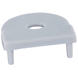 end cap PFH405 / PFH408 (COMBINED WITH COVER PFH891) half round, with feed-in option, with cable hole, grey