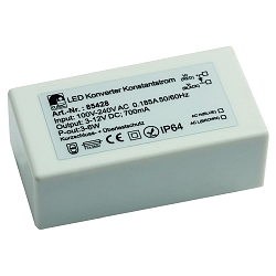 LED driver OUTDOOR 700MA / 3-6W current constant, switchable, white