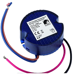 LED driver 350MA / 8-12W round, with open cable, current constant, dimmable, blue