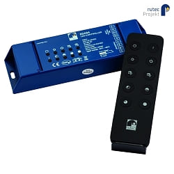 LED Funk-Controller, IP20, 12V/24V, 240W/480W, mit Fernbedienung + Wandhalter, 30 Meter, 1-farbig, 2 Szenen