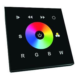 Pannello Touch 1 ZONE RGBW DMX TOUCH GLASS 4 canale, Uscita segnale di controllo DMX, nero
