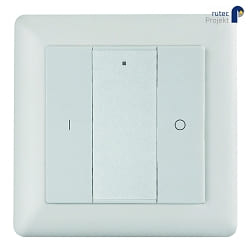 Funkwandtaster fr gerade Schalterprogramme (Innenma 5.5 x 5.5cm), IP20, einfarbig, 3V Batterie, 30 Meter, 1 Kanal, 1 Zone