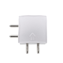 Connecteur d'angle LUXI LINK avec prise de courant, blanche