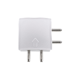 Connecteur d'angle LUXI LINK avec prise de courant, blanche