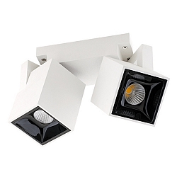 Plafoniera NUGOGGLE dimmerabile IP20, Verniciato a polvere, Nero, Bianco dimmerabile