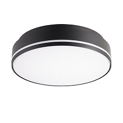 LED Deckenleuchte / Badleuchte SPLIT, IP54,  27cm, 18/24W 3000/4000K (CCT DIP) 2000/2500lm 110, schwarz / opal