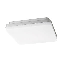 surface luminaire SQUARE 27 with sensor IP54, silver 