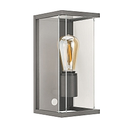 Auenwandleuchte NULATERN, IP54, E27 max. 15W, Alu-Druckguss, Anthrazit, mit Prsenzmelder