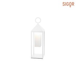 Lampadaire  accu NUPHARE court, dimmable IP54, couvert de poudre, blanche gradable