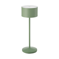battery table lamp VELUNA IP44, sage green dimmable