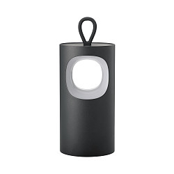battery table lamp LUNARI IP44, night black dimmable