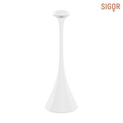 Lampe de table  accu NUDROP IP54, blanc neige gradable