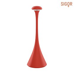 Lampe de table  accu NUDROP IP54, rouge feu gradable