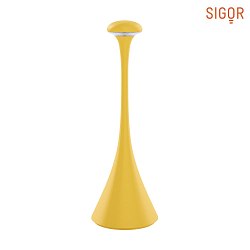 Lampe de table  accu NUDROP IP54, jaune soleil gradable