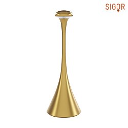 Lampe de table  accu NUDROP CCT Switch, avec variateur tactile IP54, or gradable