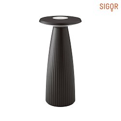 Lampe de table  accu NUFLAIR IP54, noir nuit gradable