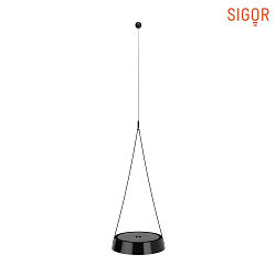 battery pendant luminaire MAHINA IP20, black dimmable