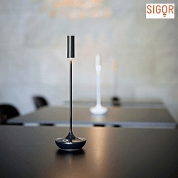 LED Akku-Tischleuchte NUCANDLE 31 cm 1,6W 2700K, 180lm, IP54, Ra85, schwarz,glnzend