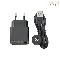 Easy-Connect Plug Ladekabel fr NUTALIS/NUDROP, inkl. Netzteil, 1,2m, schwarz