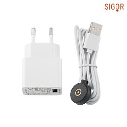 Easy-Connect Plug Ladekabel fr NUTALIS/NUDROP, inkl. Netzteil, 1,2m, wei