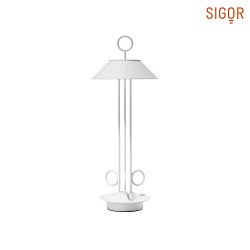battery table lamp NUDIDEROT with hook, CCT Switch, with touch dimmer IP54, snow white dimmable