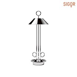 battery table lamp NUDIDEROT with hook, CCT Switch, with touch dimmer IP54, chrome dimmable