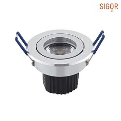LED Downlight module ARGENT, 9W, 600lm, 3000K, 36, dimmable, brushed alu