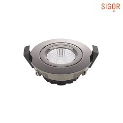 Luce da incasso DILED 68 girevole, Dim-To-Warm IP30, cromo, nero dimmerabile 6W 360lm 2100-2700K 36 36 CRI 95